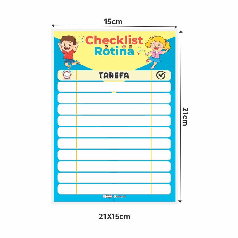 Quadros Check List Rotina Unissex + Caneta
