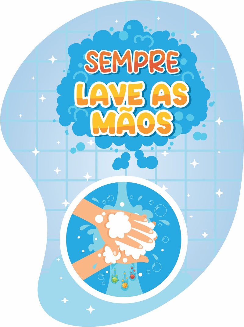 Adesivo Lave as Mãos - Desfralde