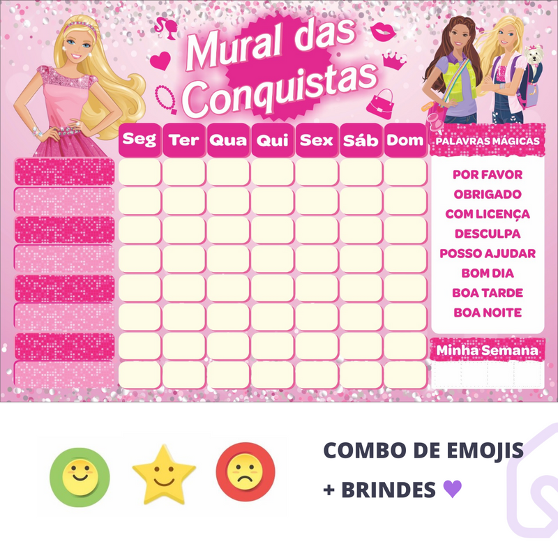 Mural das Conquistas | Barbie - Geladeira