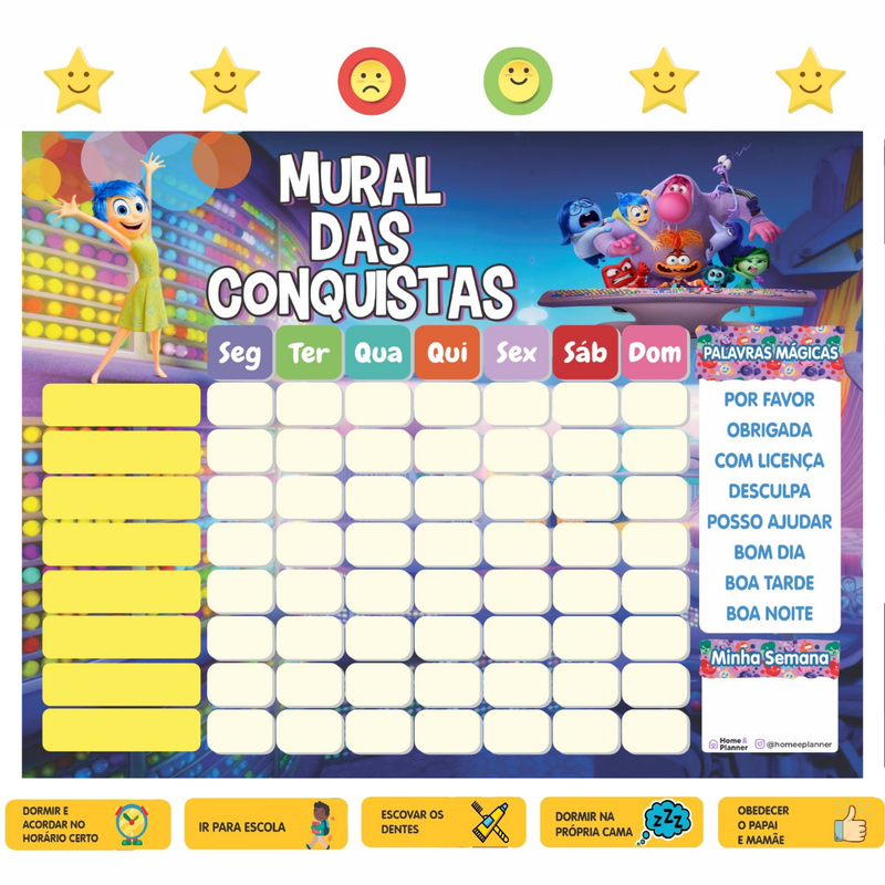 Mural das Conquistas | Divertidamente - Parede