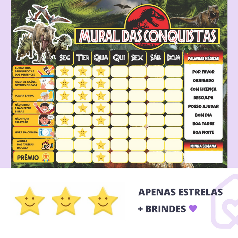 Mural das Conquistas | Jurassic Park - Parede