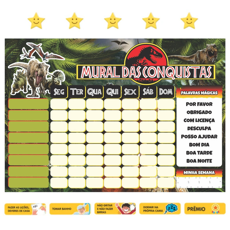 Mural das Conquistas | Jurassic Park - Parede