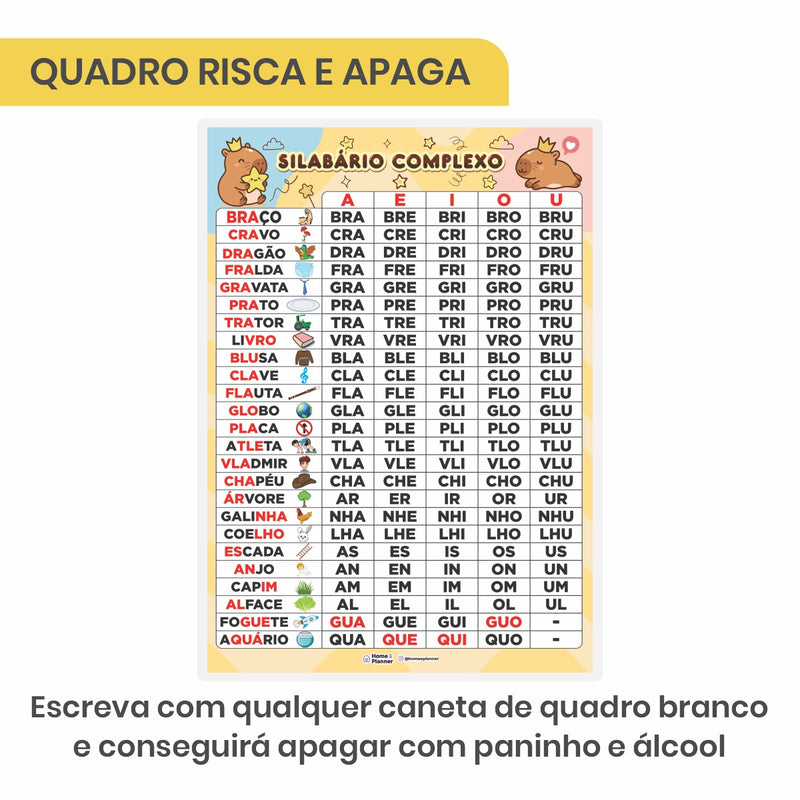 Silabário Complexo | Capivara