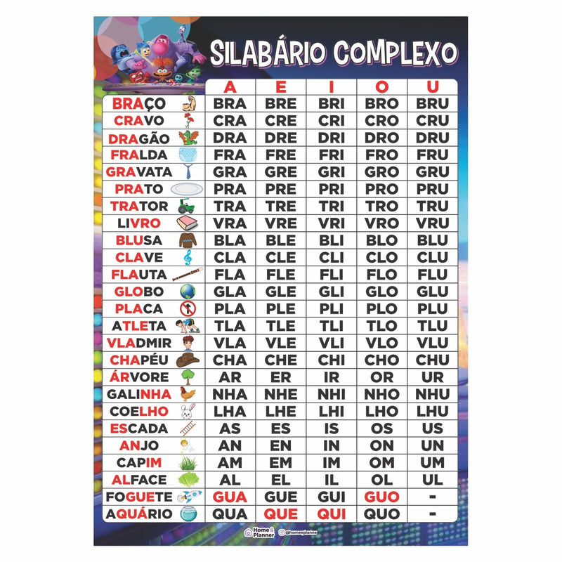 Silabário Complexo | Divertidamente