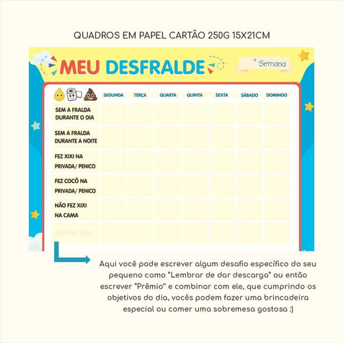 Quadro de Desfralde Infantil - Papel